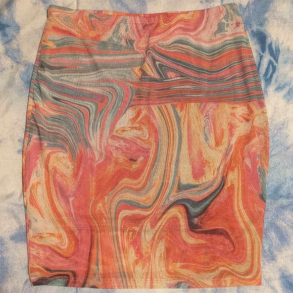 Black Bead Mesh Mini Skirt - Picture 1 of 7